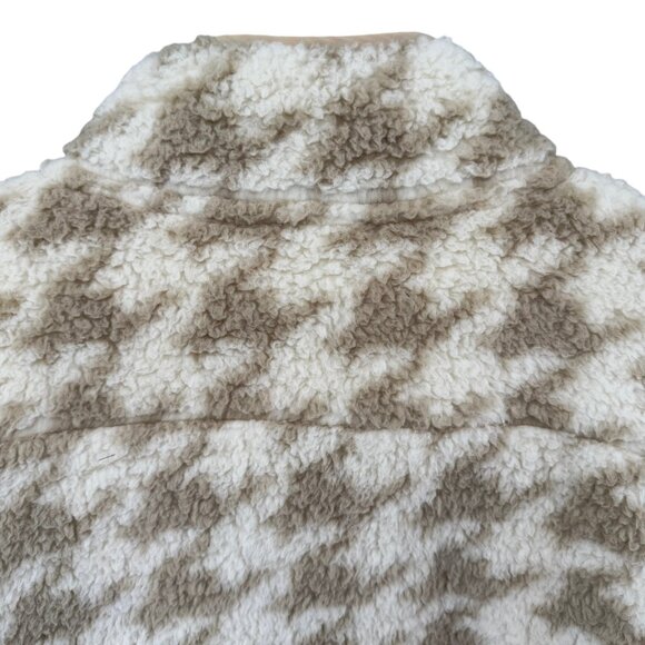 Zelos Super Soft Fleece Jacket Womens Cream Tan Herringbone Full Zip Size XL NWD - Picture 4 of 13
